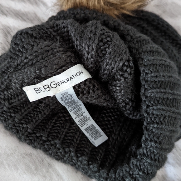 BCBG Faux Fur Knit Beanie - Picture 2 of 2